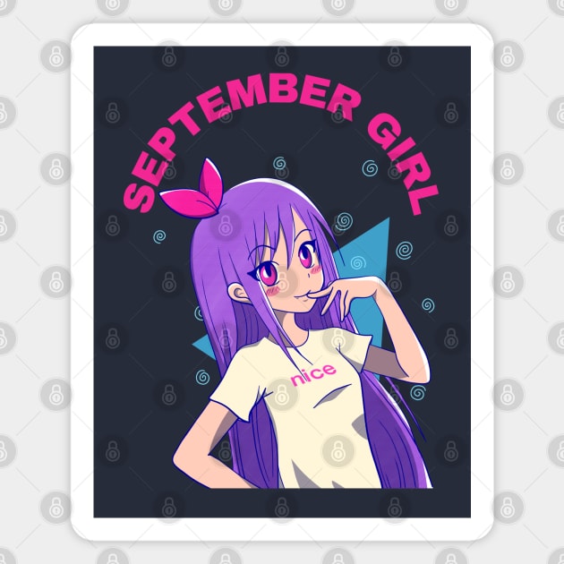 September Girl Birthday Gift Cute Nice Girl Magnet by Inspire Enclave